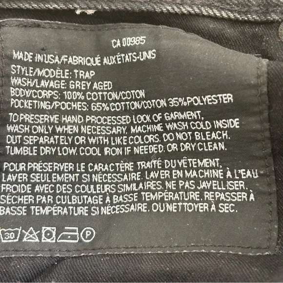 ALEXANDER WANG Trap Kick Flare Jean in Aged Gray Size 24